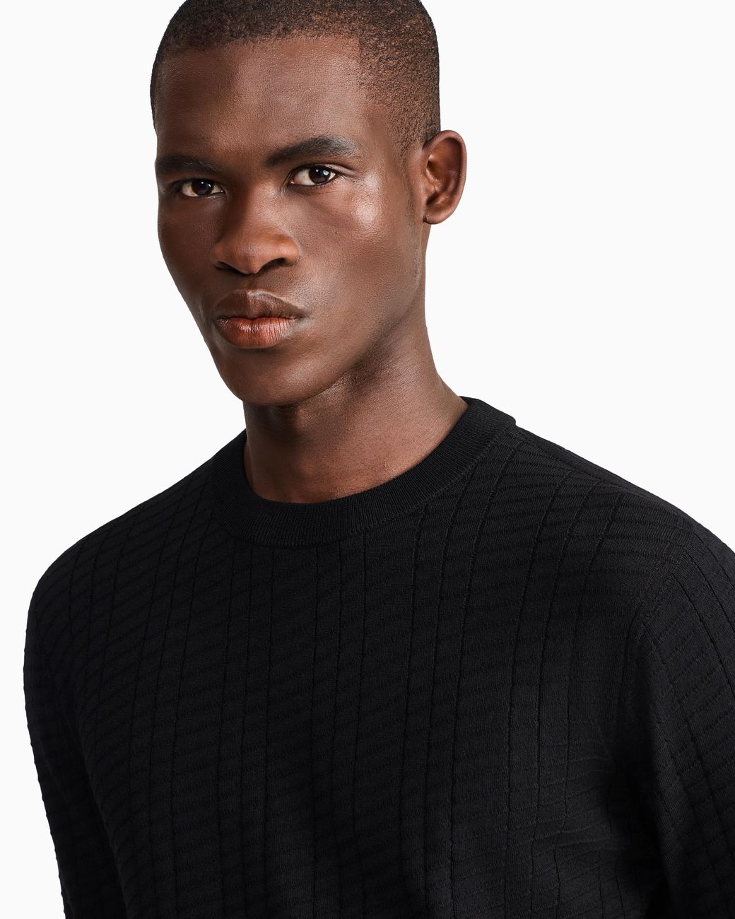 Giorgio Armani Blue Crewneck Sweater for men