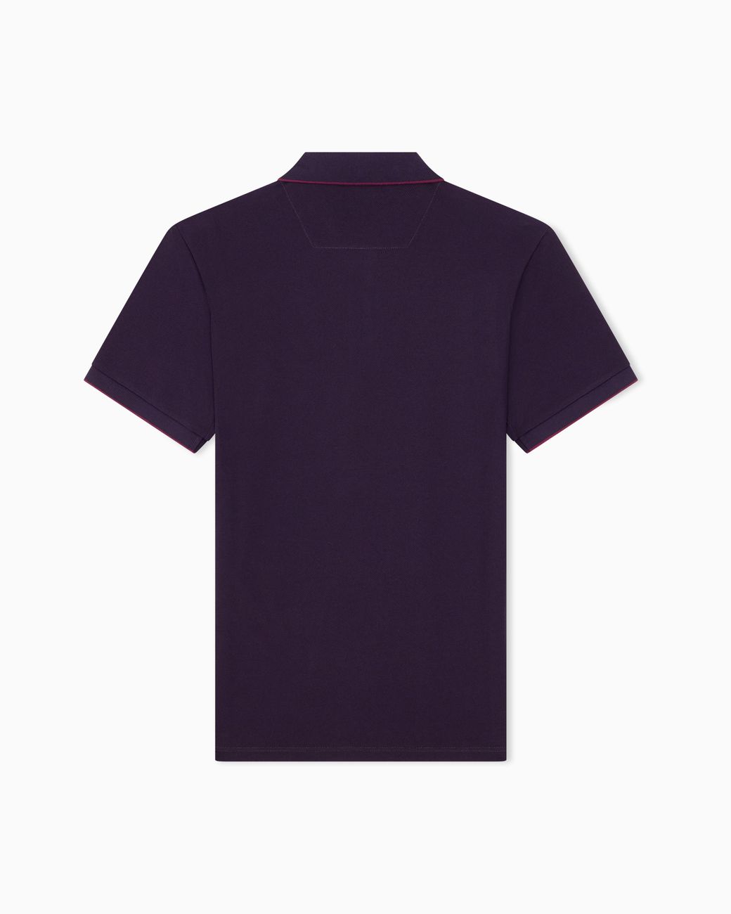 Giorgio Armani Blue Cotton Piqué Polo With Contrasting Trim for men