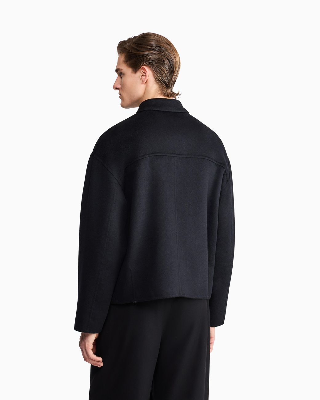 Giorgio Armani Black Double Cashmere Cloth Blouson for men