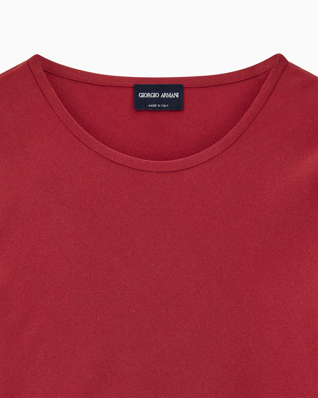 Giorgio Armani Red Slim-Fit Bias-Cut Blouse