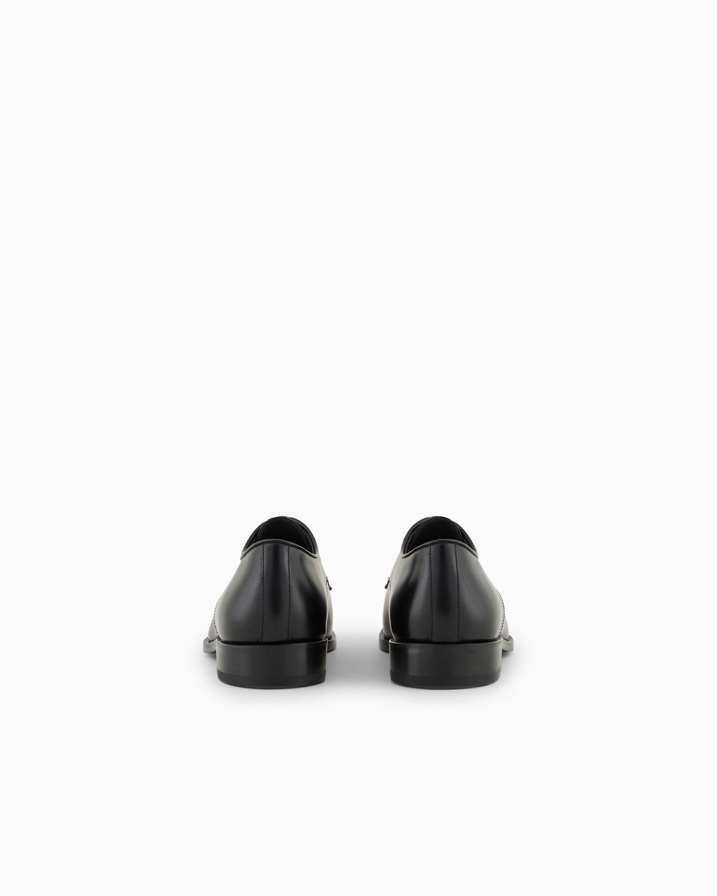 Giorgio Armani Black Leather Derby Shoes for men