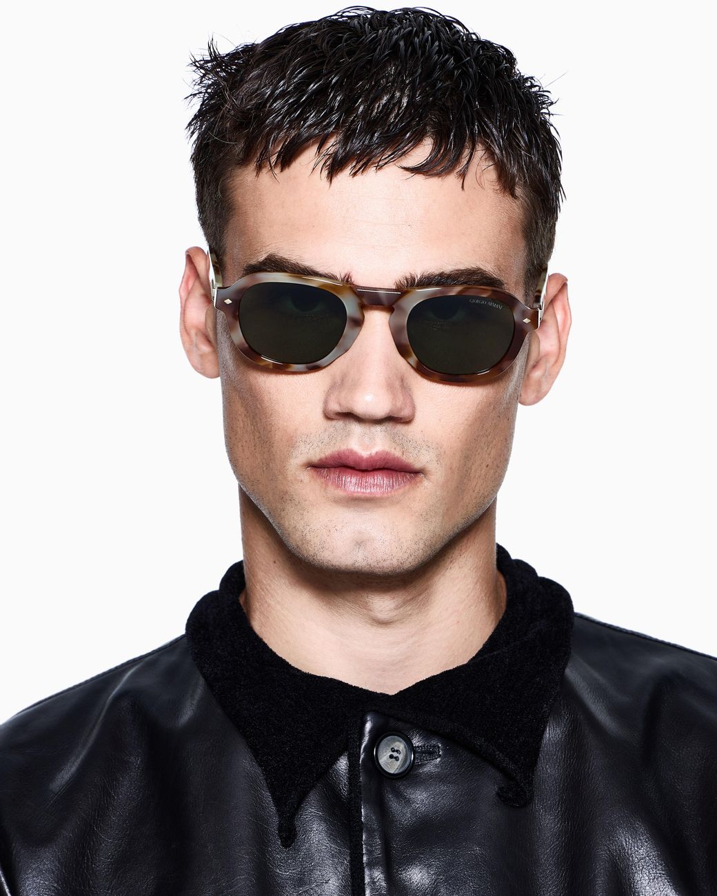 Giorgio Armani Green Pillow-Shaped Sunglasses For for men