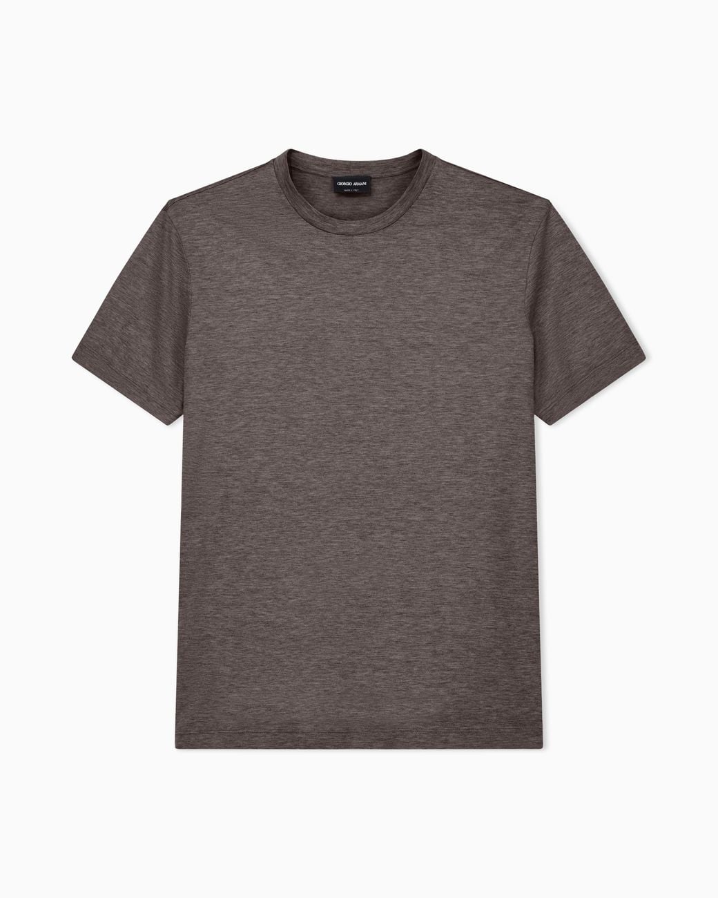 Giorgio Armani Gray Plain-Knit Jersey T-Shirt for men