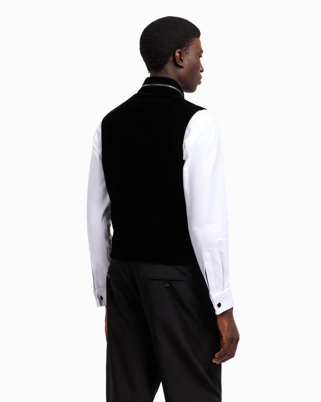Giorgio Armani Black Zip-Up Gilet for men