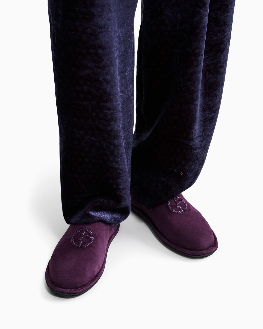 Giorgio Armani Purple Slippers for men