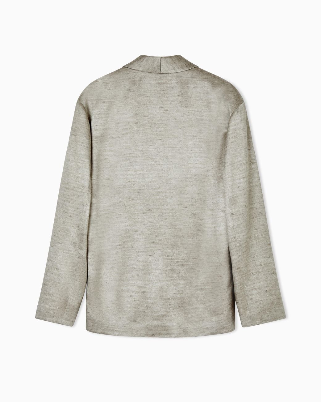 Giorgio Armani Gray Tussah Silk Double-Breasted Jacket