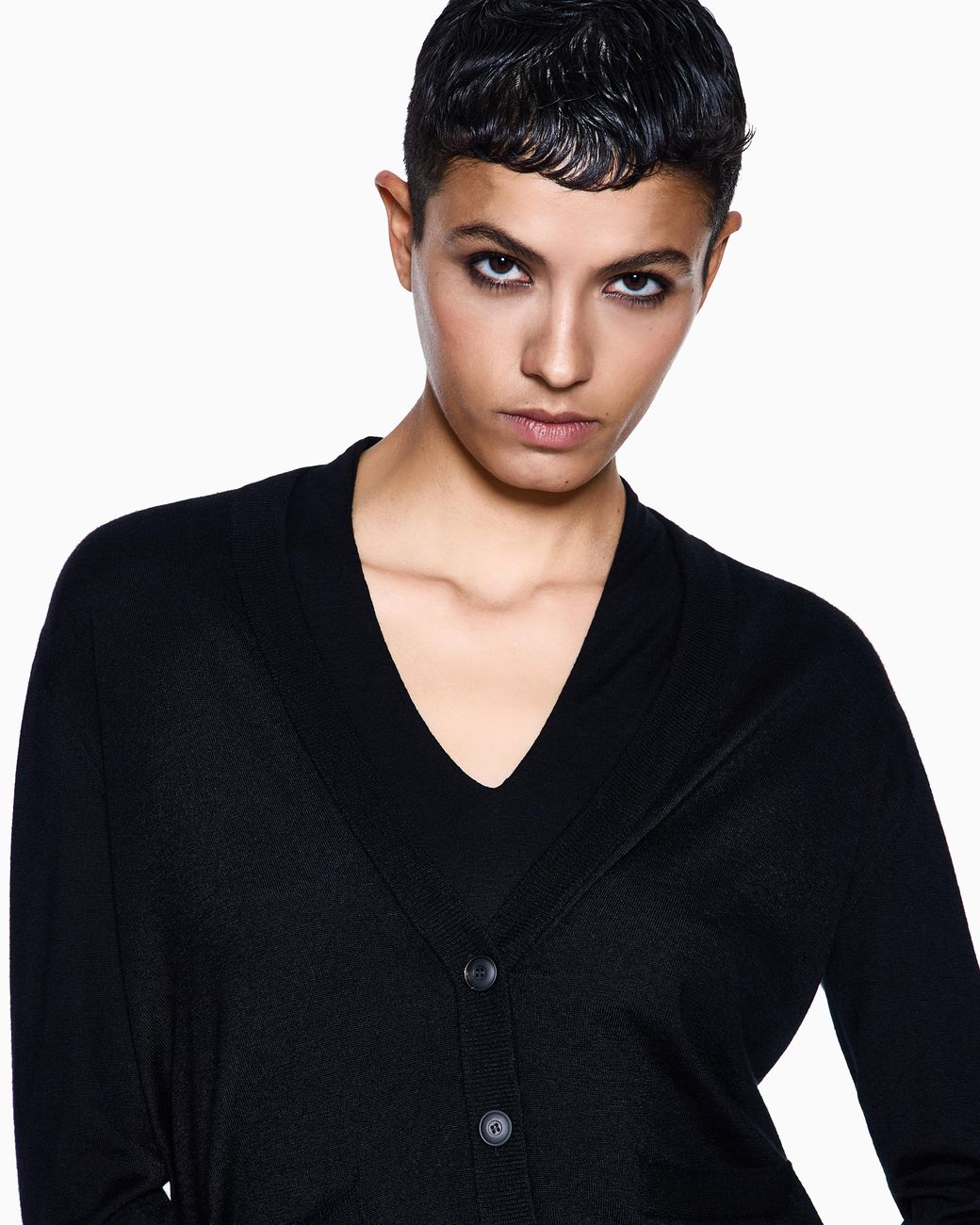 Giorgio Armani Blue Pure Cashmere Long Cardigan