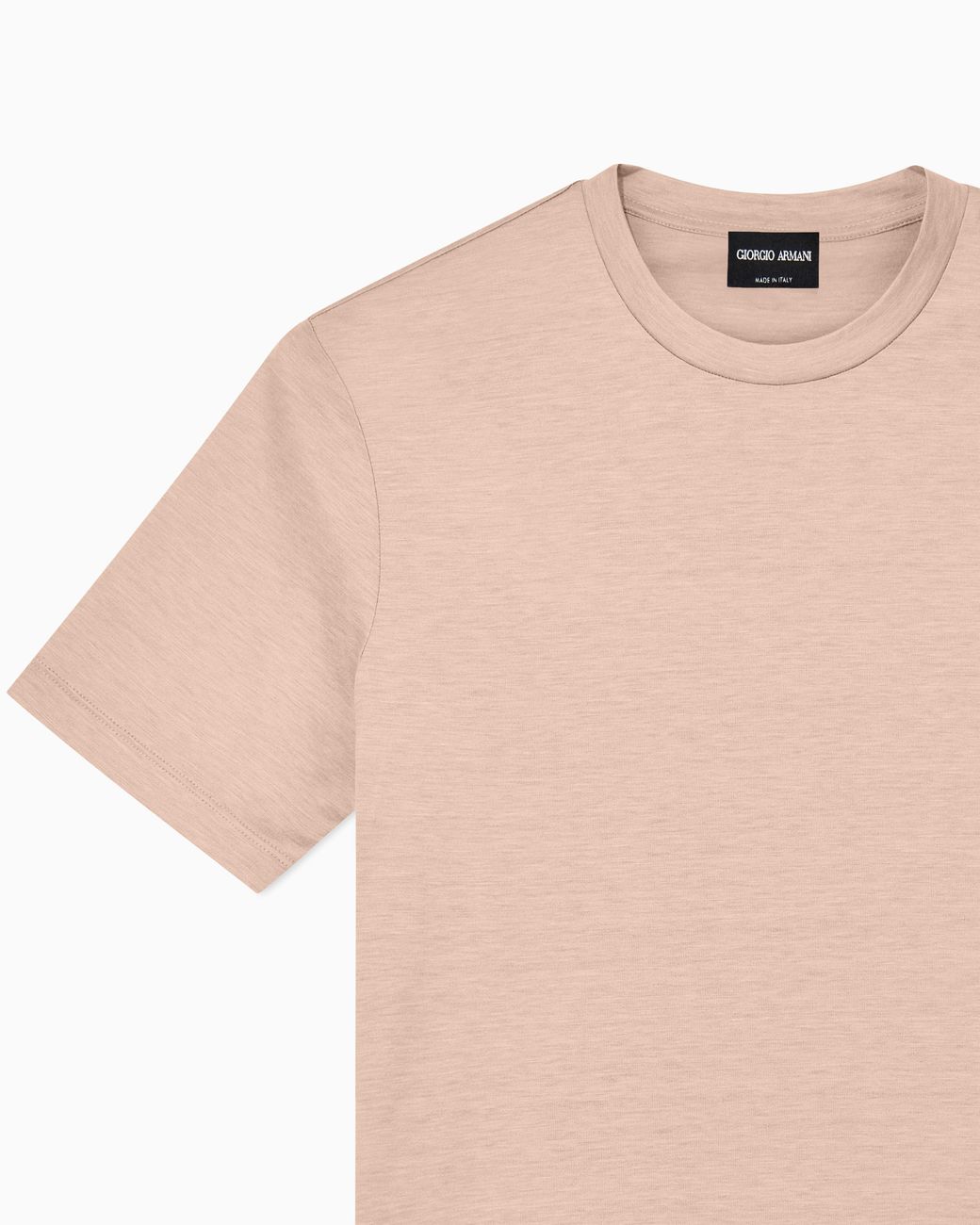 Giorgio Armani Pink Plain-Knit Jersey T-Shirt for men