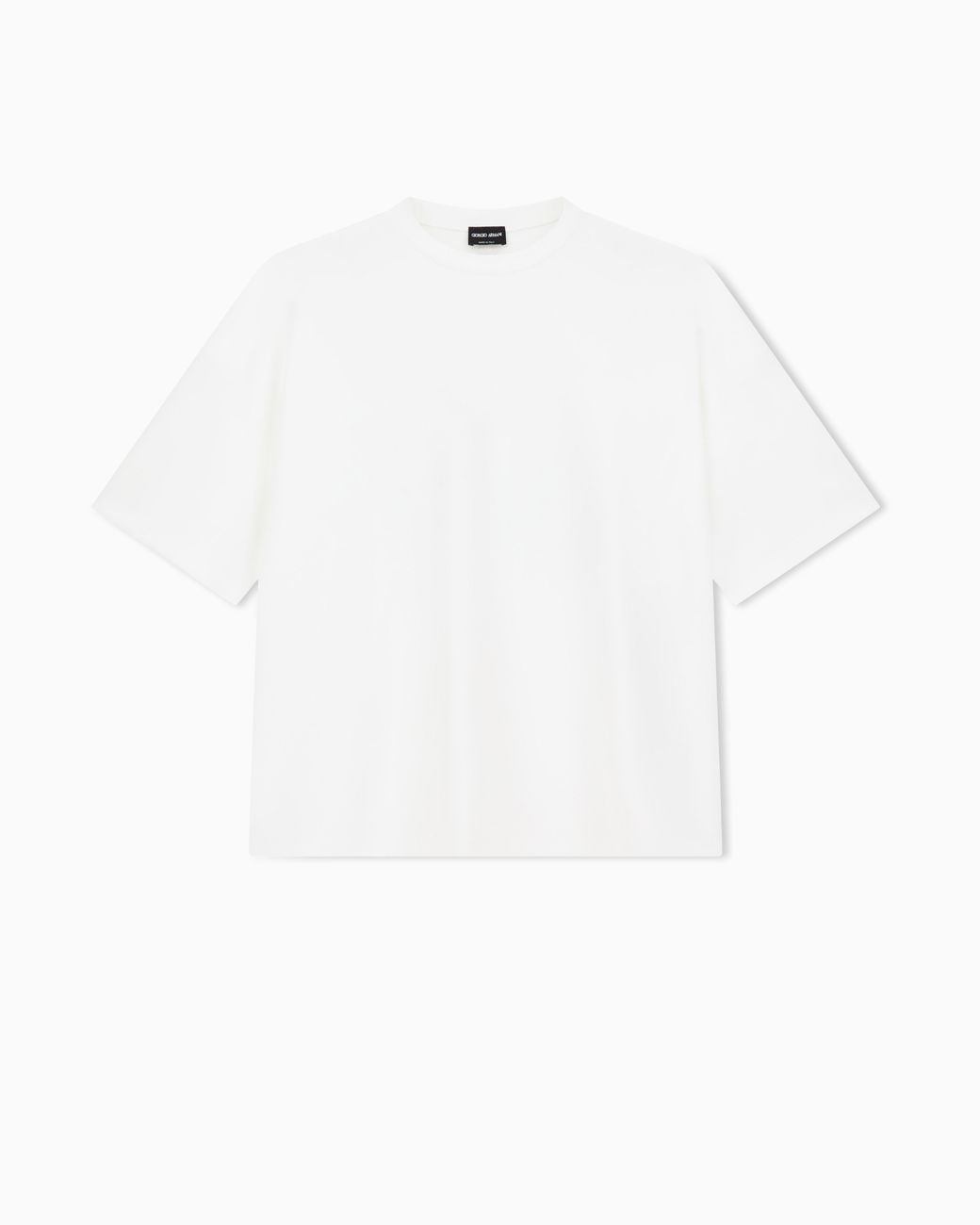 Giorgio Armani White Jersey T-Shirt With Oversized Ga Logo for men