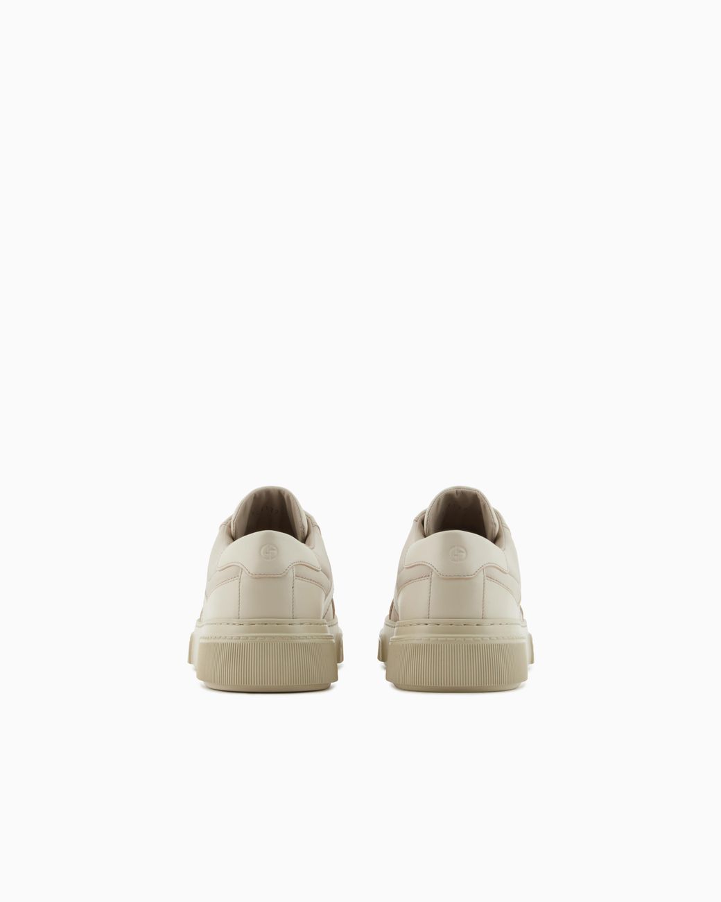 Giorgio Armani White Leather And Fabric Sneakers for men