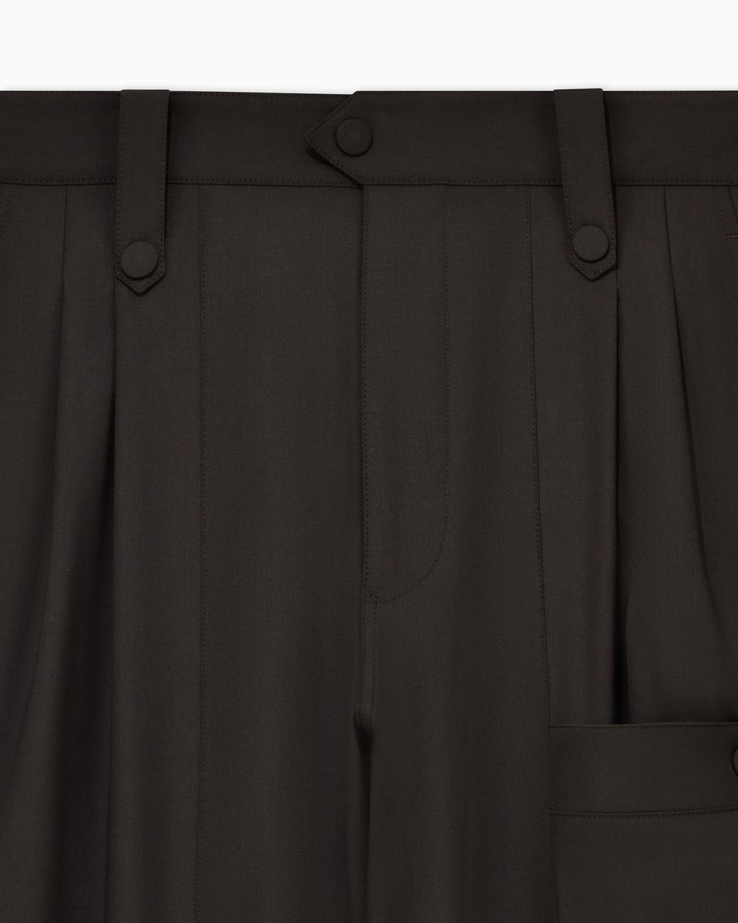 Giorgio Armani Black Pleated Trousers for men