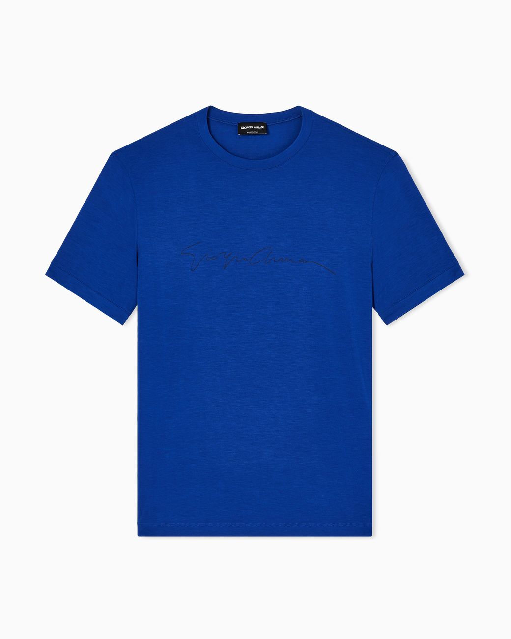 Giorgio Armani Blue Crew-Neck T-Shirt for men