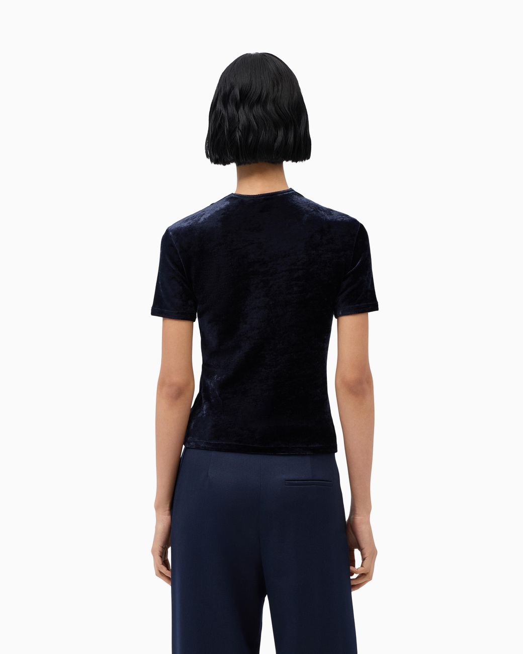 Giorgio Armani Blue Jumper Slim-Fit T-Shirt