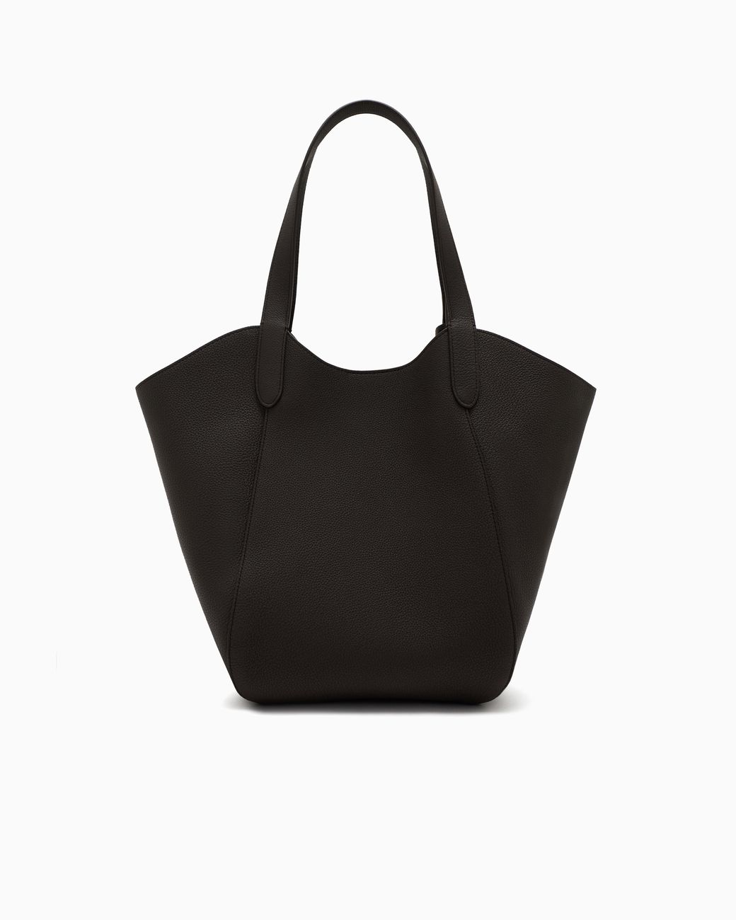 Giorgio Armani Black Medium Pebbled Leather Handbag