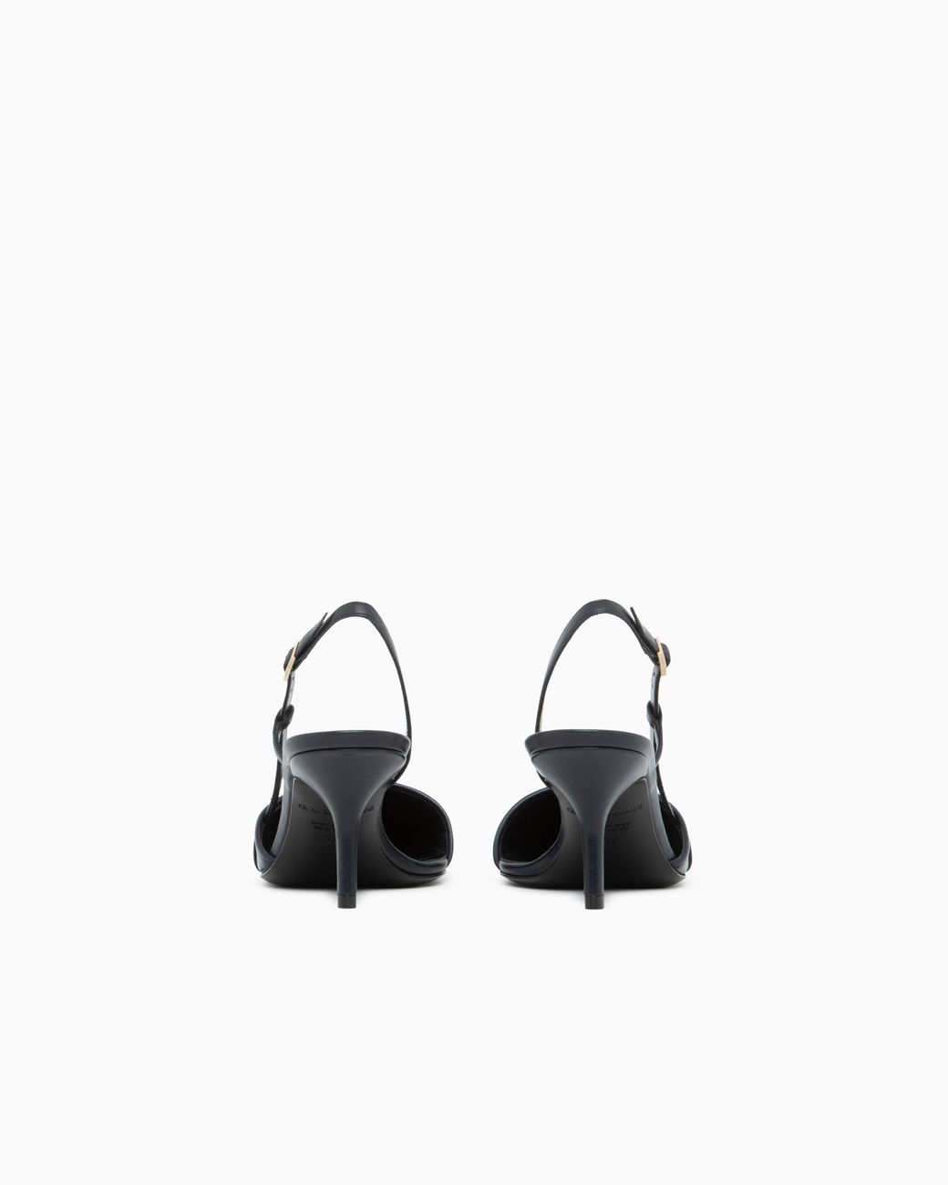 Giorgio Armani White Decollete Shoe With Cornely Details And Leather Upper