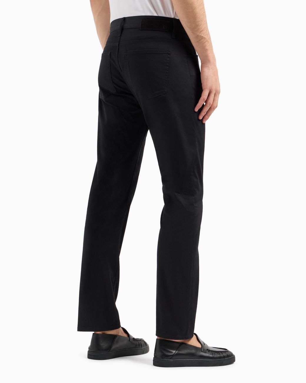 Giorgio Armani Black Regular-Fit, Five-Pocket Trousers for men