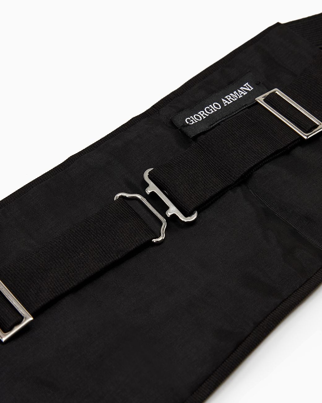 Giorgio Armani Black Silk-Satin Tuxedo Cummerbund for men