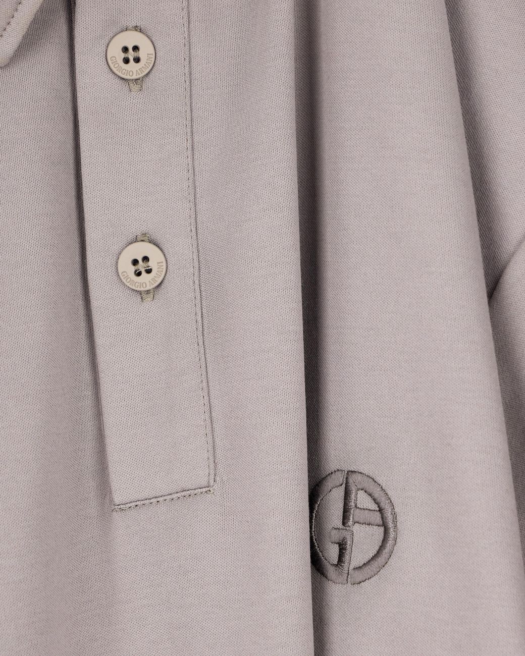 Giorgio Armani Gray Interlock Polo for men