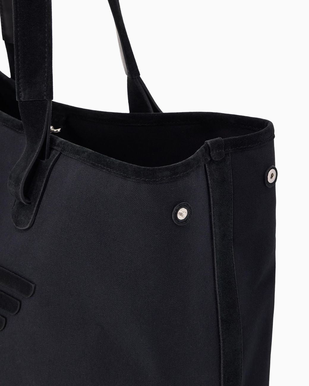 Giorgio Armani Blue Cotton Shopper With Suede Details X Kith for men