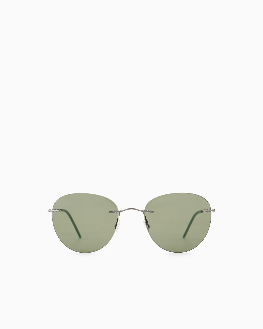 Giorgio Armani Green Round Sunglasses for men