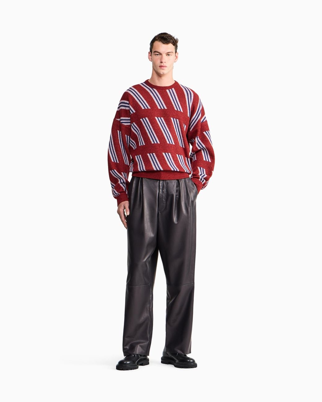 Giorgio Armani Blue Armani/Archivio Ss1981 Double-Pleat Trousers for men