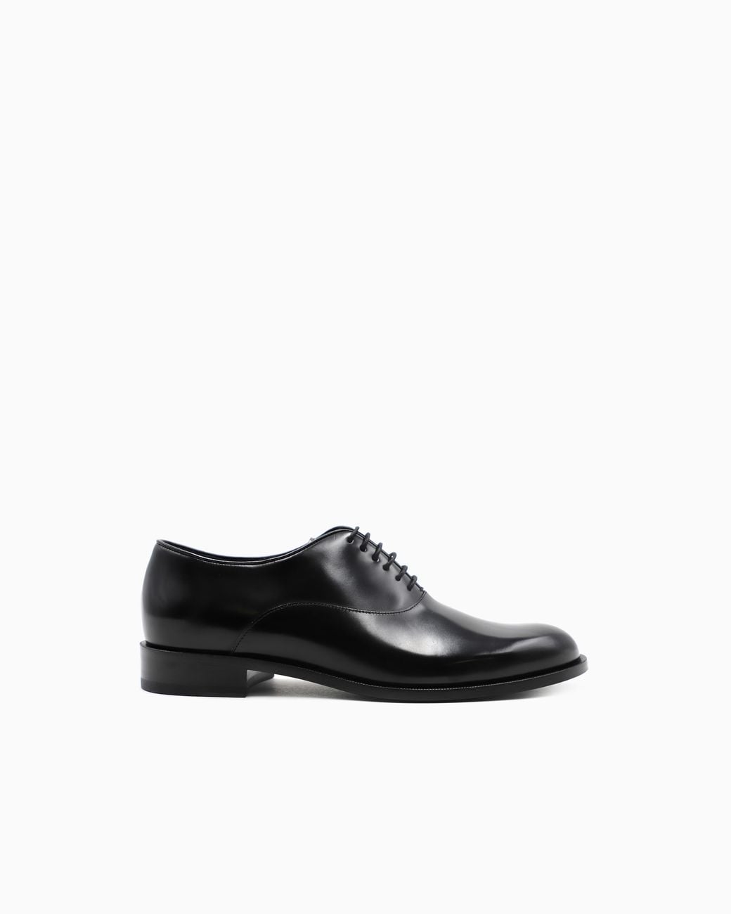 Giorgio Armani Black Leather Derby Shoes for men