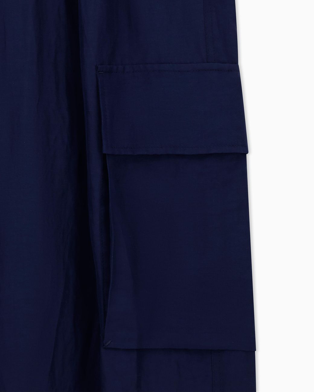 Giorgio Armani Blue Viscose And Linen Canvas Cargo Trousers for men