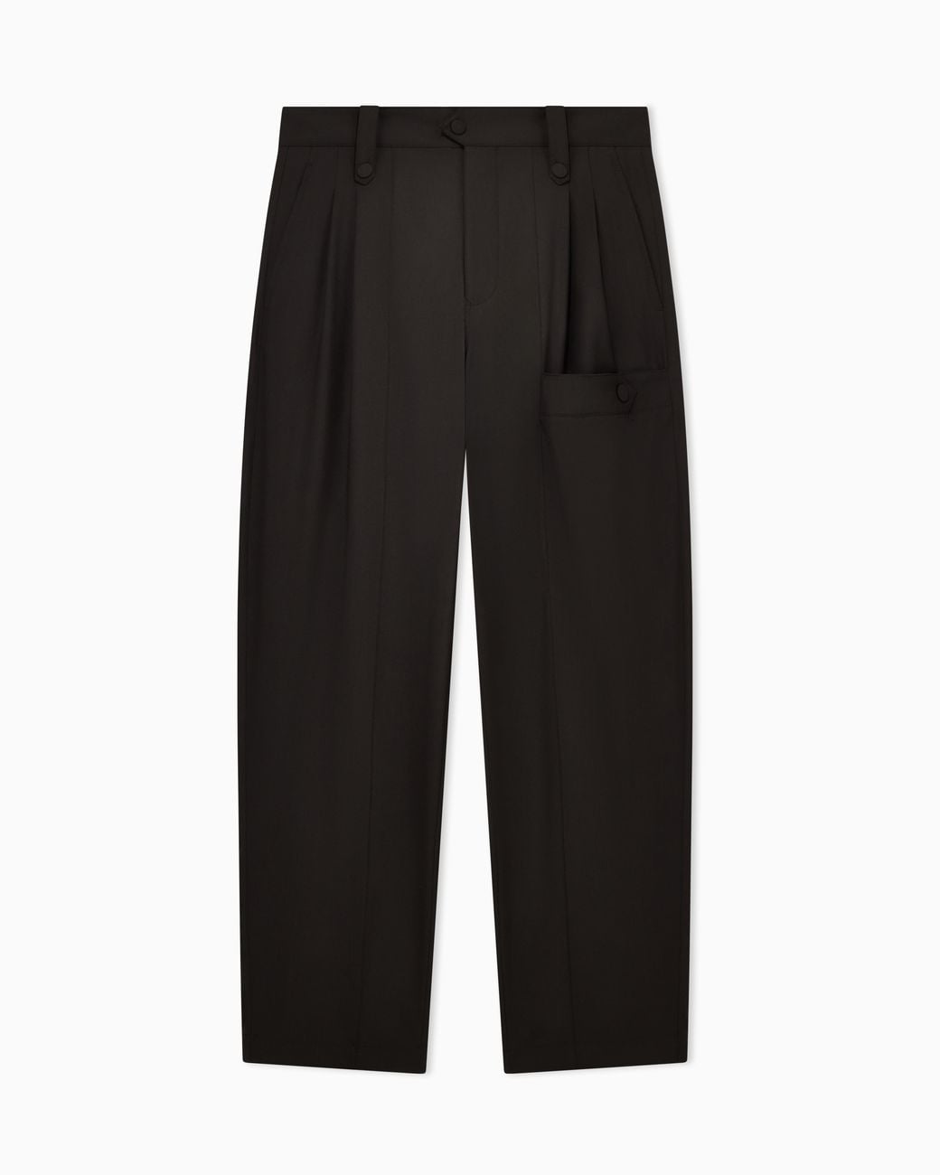 Giorgio Armani Black Pleated Trousers for men