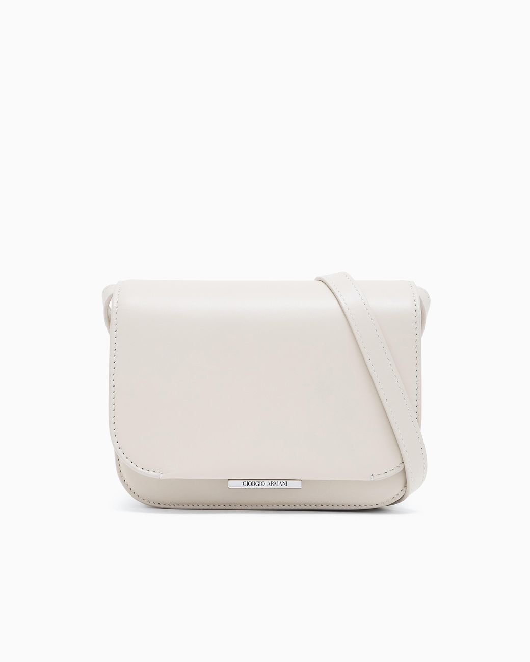 Giorgio Armani White X 10 Corso Como Medium Leather Shoulder Bag