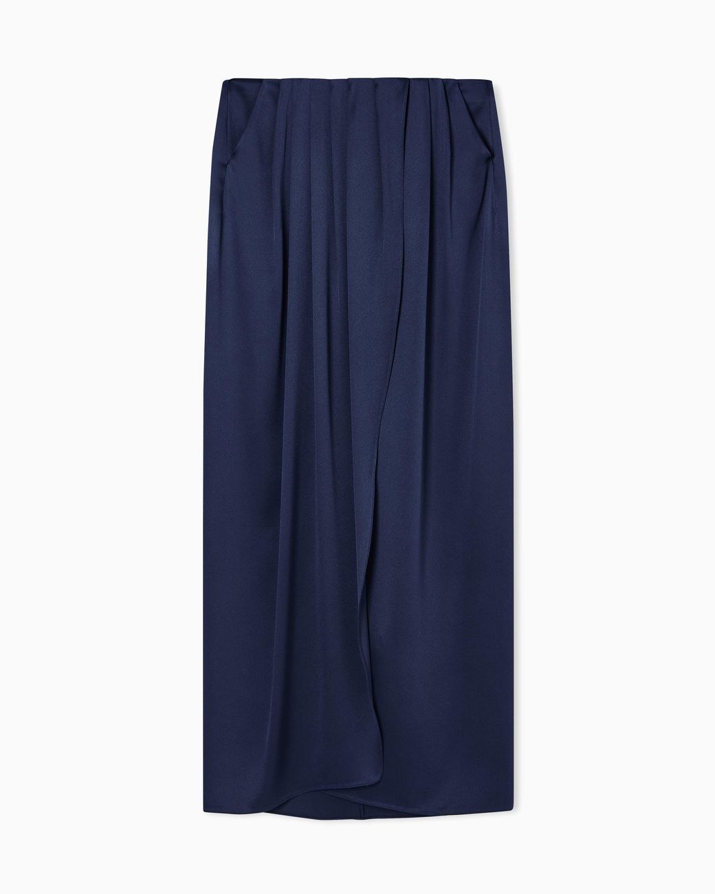 Giorgio Armani Blue Long Silk Wrap Skirt