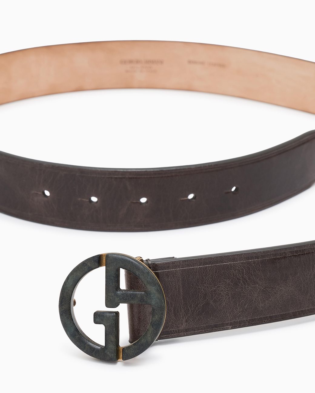 Giorgio Armani White Plate Belt for men