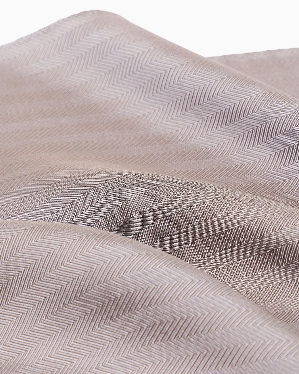 Giorgio Armani Gray Viscose And Silk Jacquard Pocket Square With Chevron Pattern for men