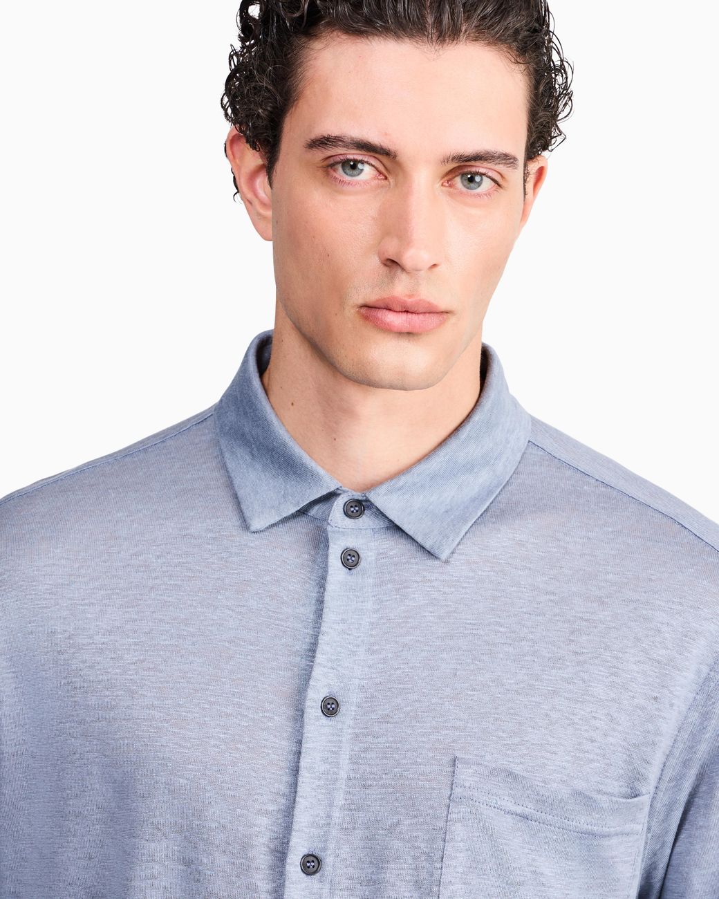 Giorgio Armani Blue Shirt Regular Fit for men