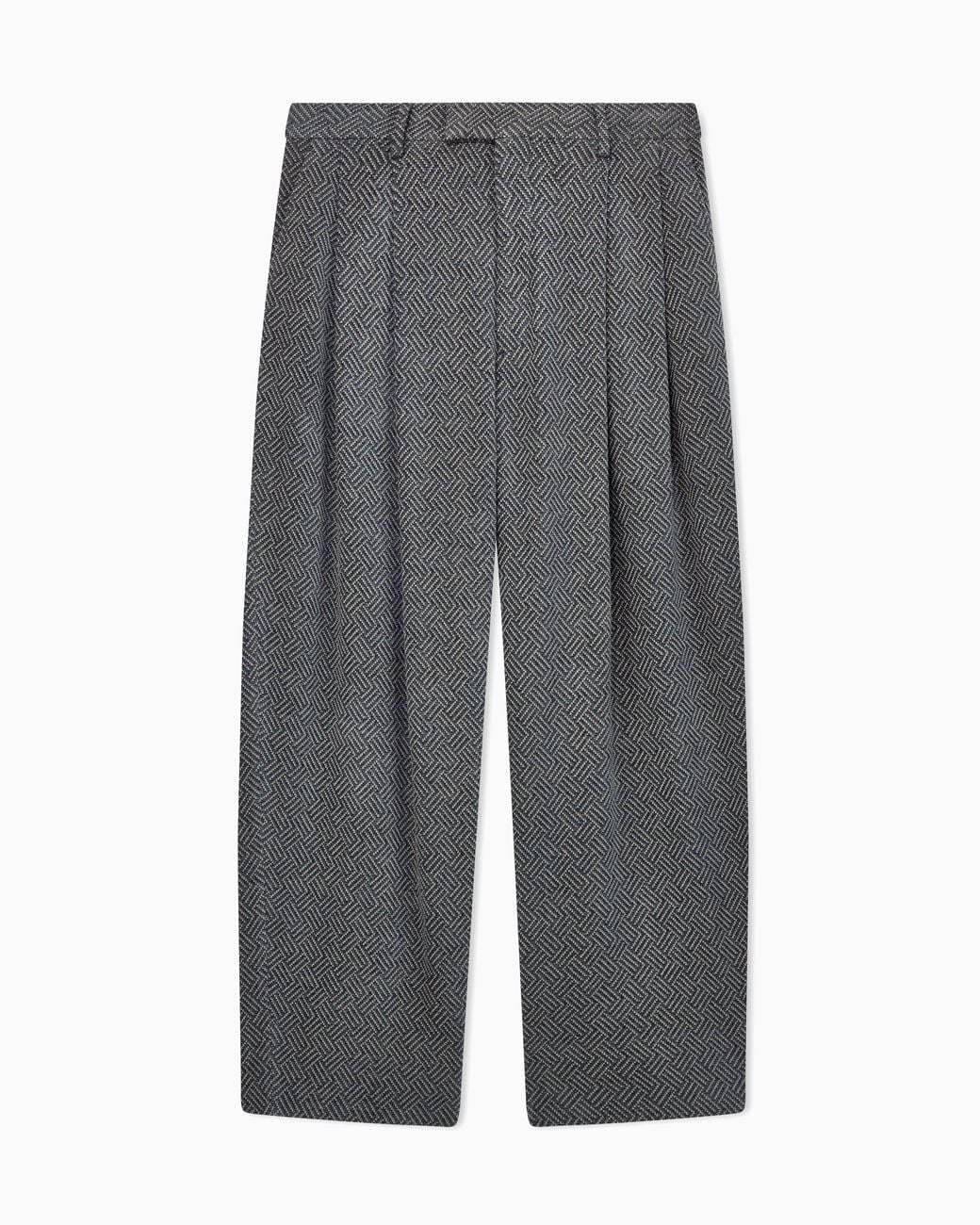 Giorgio Armani Gray Oversize Fit Trousers for men