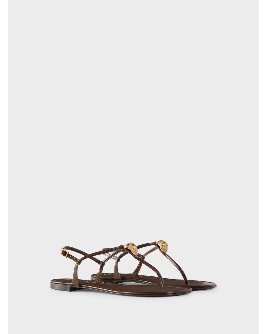 Giuseppe Zanotti Natural Cocktail Flat Sandal