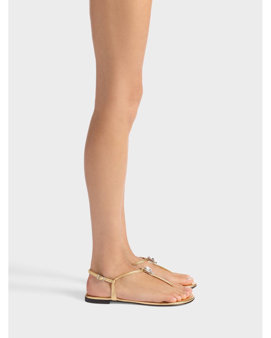 Giuseppe Zanotti Natural Maeeve Flat Sandal