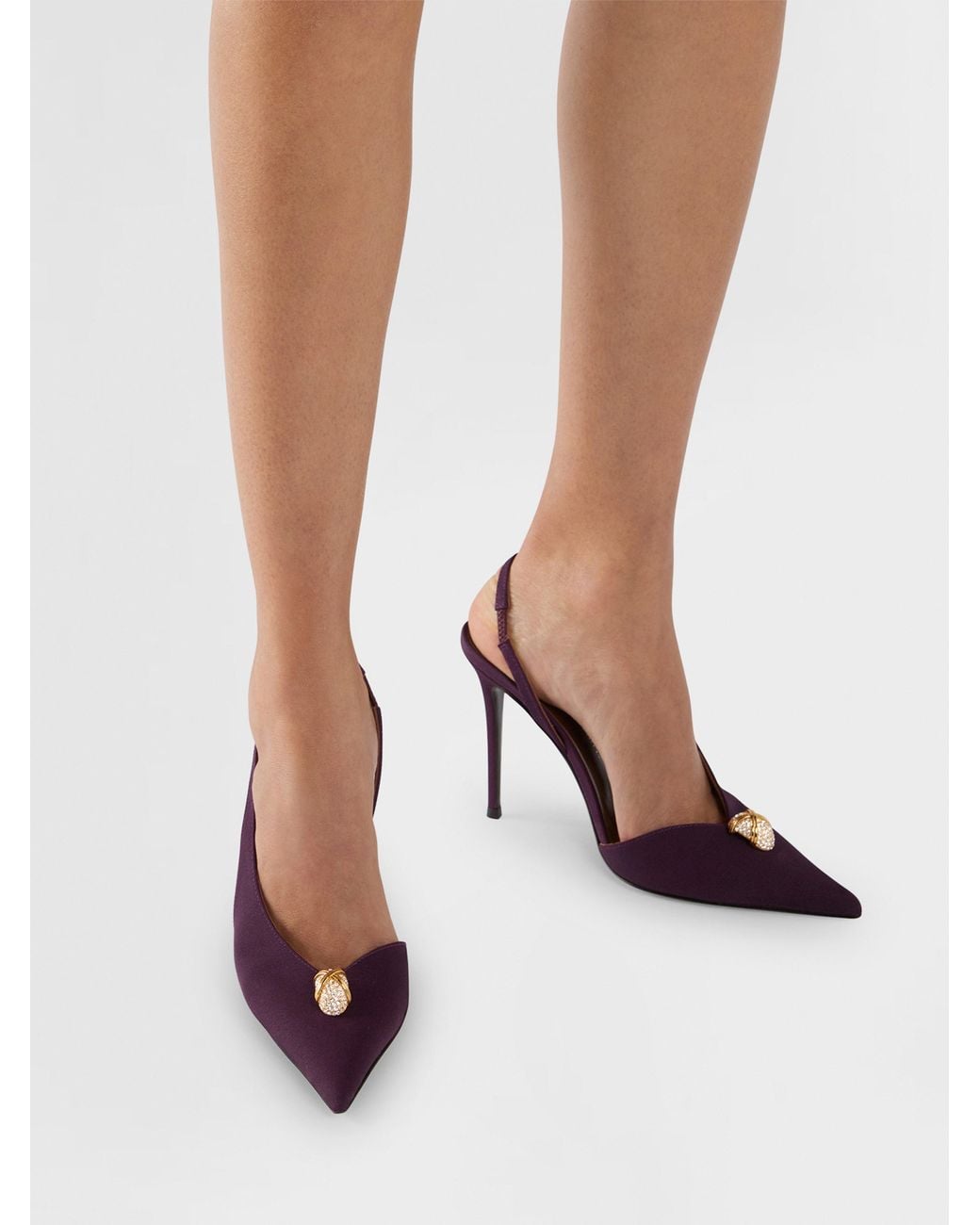 Giuseppe Zanotti Purple Slingback Cocktail 105