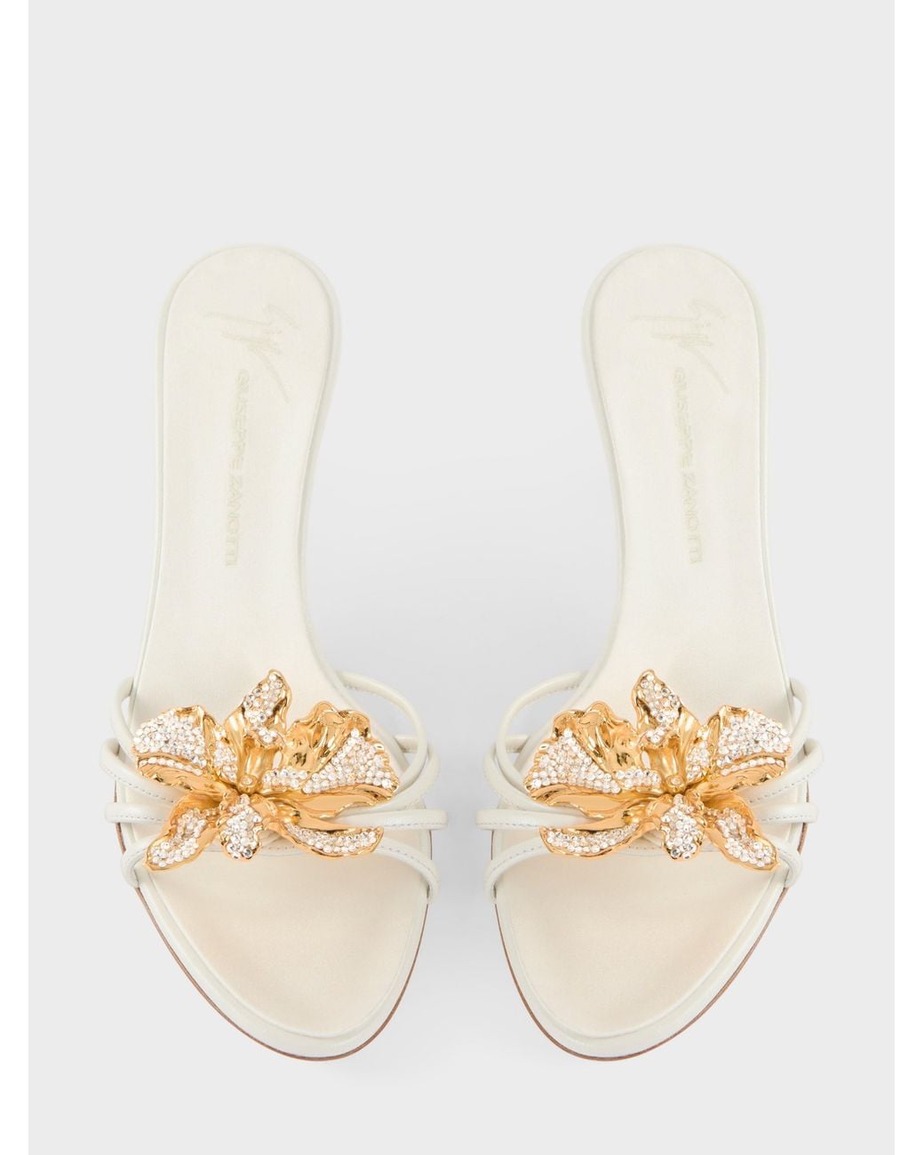 Giuseppe Zanotti Natural Orchid Crystal Mule 50