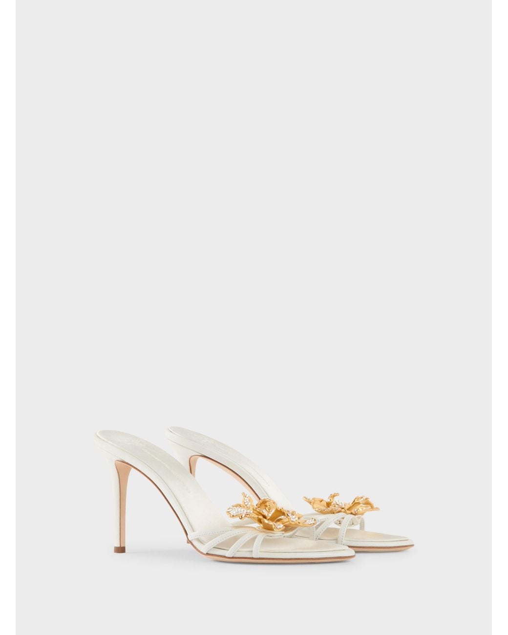 Giuseppe Zanotti Natural Orchid Crystal Mule 90