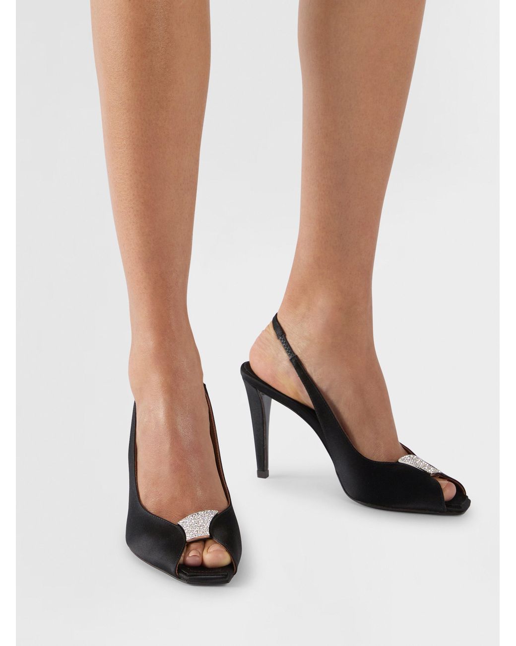 Giuseppe Zanotti Black La Nuit Slingback 90 Pumps