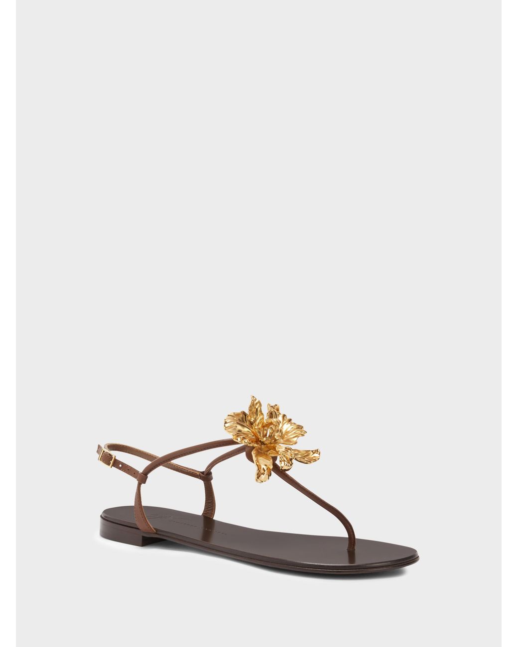 Giuseppe Zanotti Natural Orchid Flat Sandal