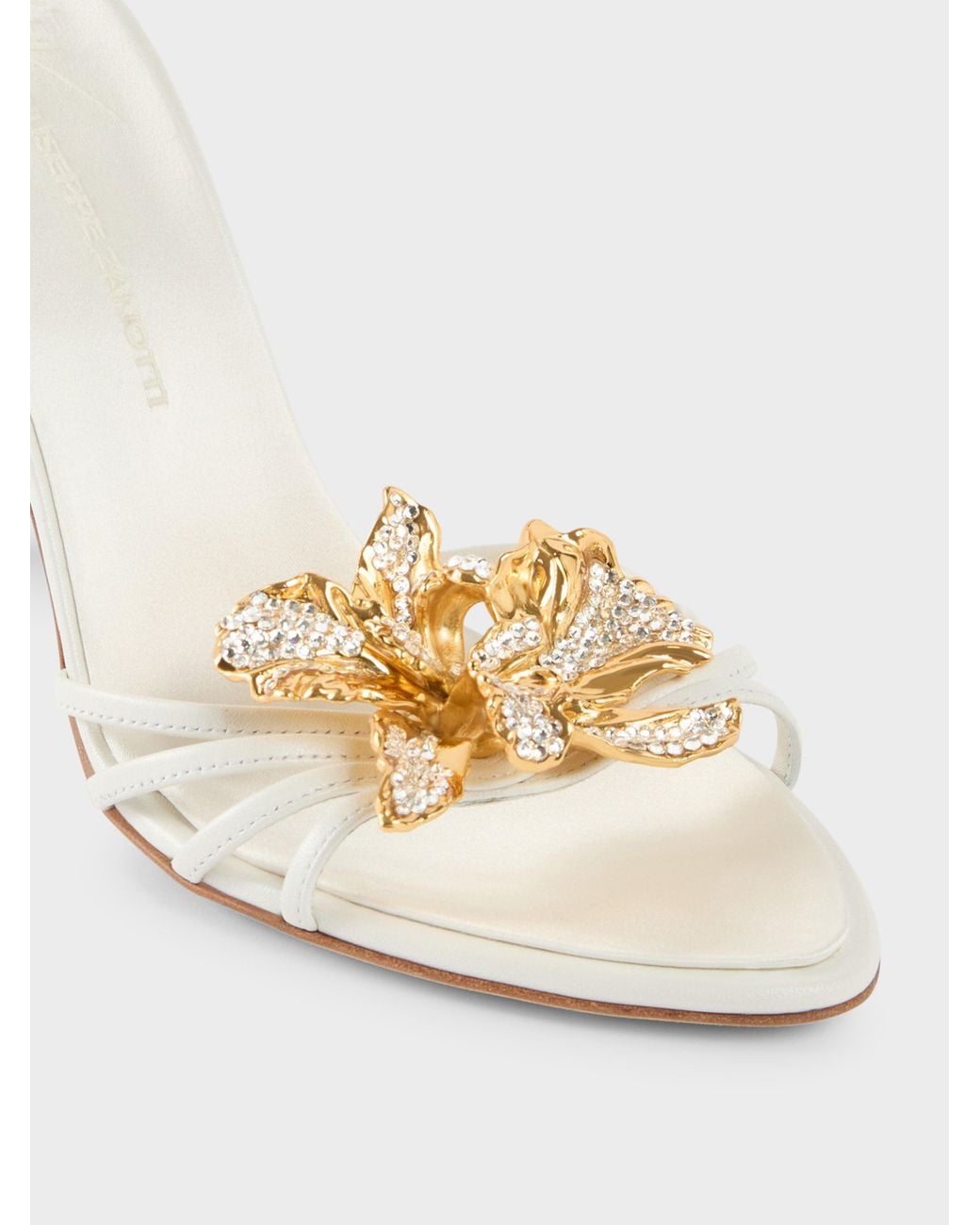 Giuseppe Zanotti Natural Orchid Crystal Mule 90