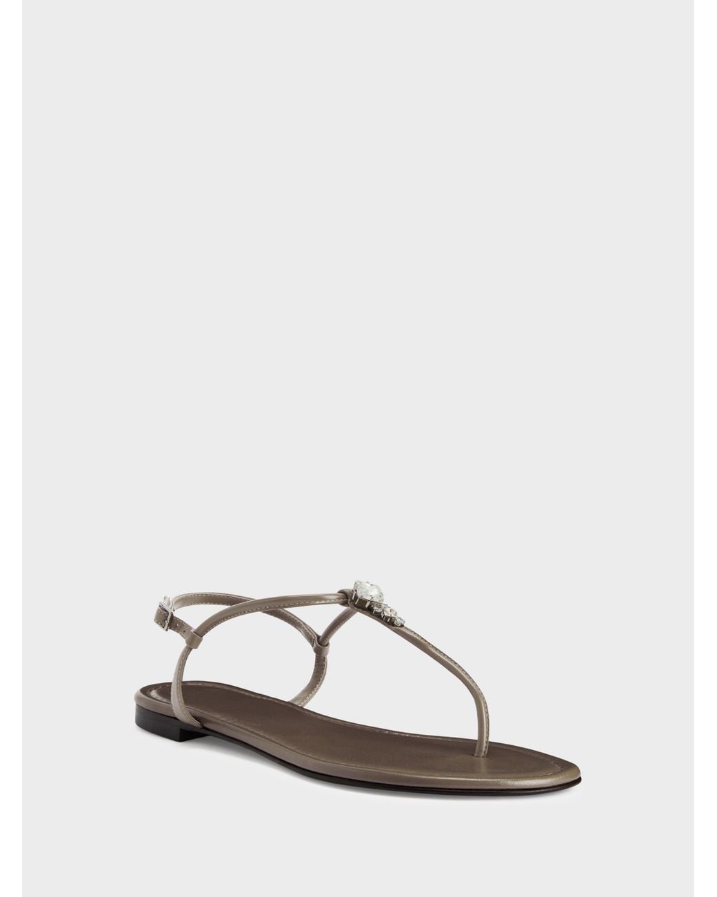 Giuseppe Zanotti White Anyelle Flat Sandal