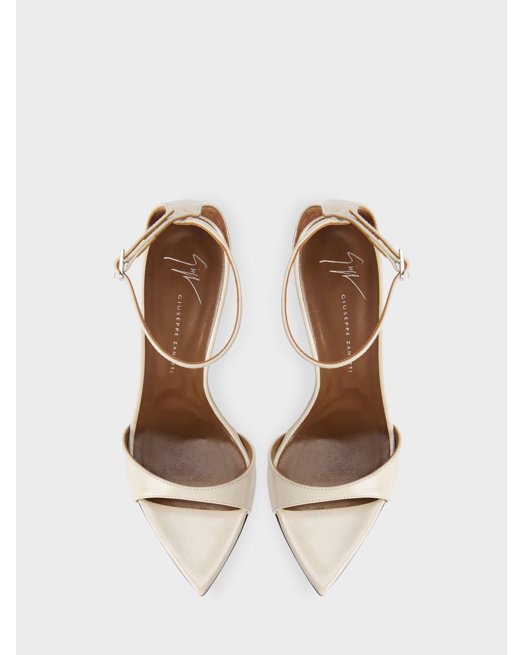 Giuseppe Zanotti White Intriigo Strap Sandal 105