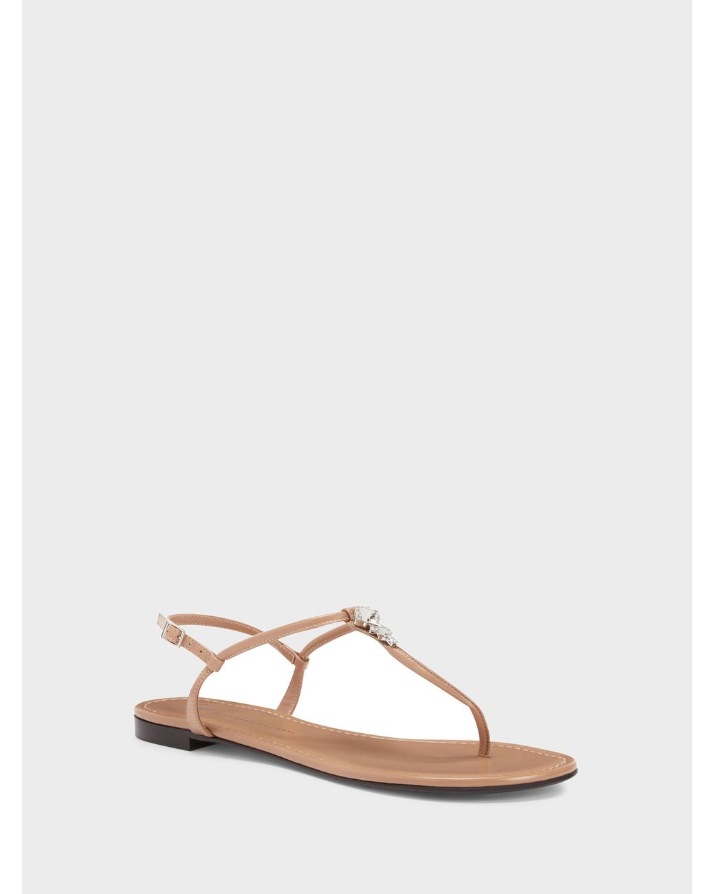 Giuseppe Zanotti Natural Anyelle Flat Sandal