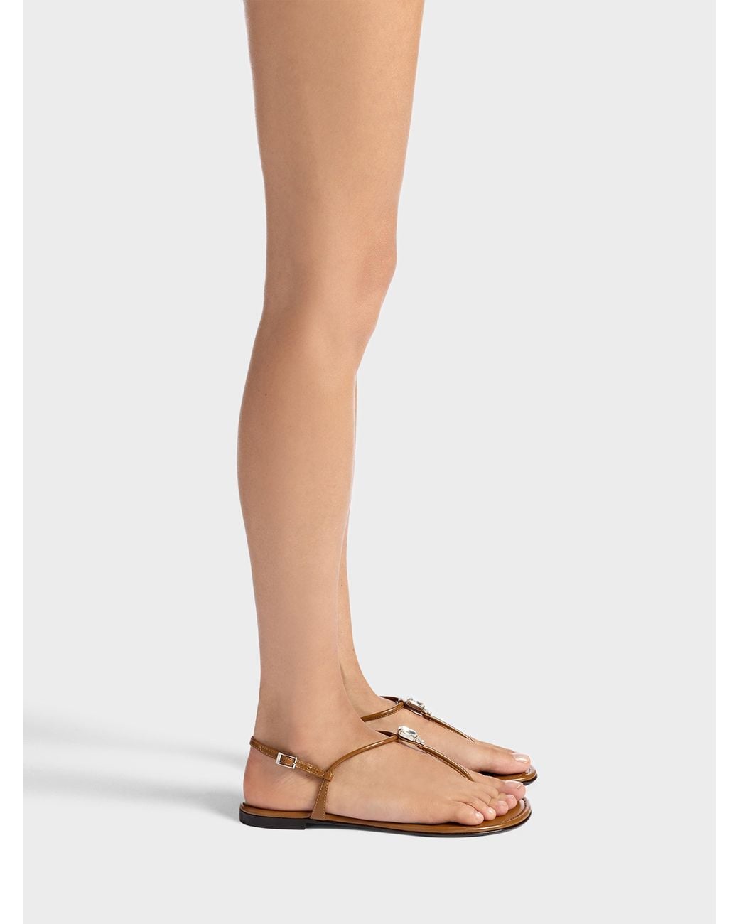 Giuseppe Zanotti Natural Maeeve Flat Sandal