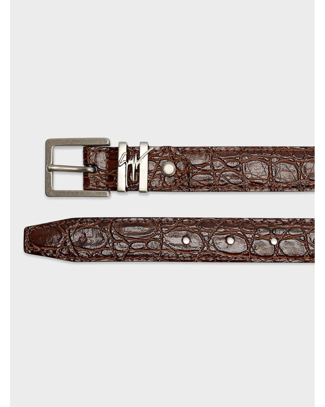 Giuseppe Zanotti White Teodore Belt for men