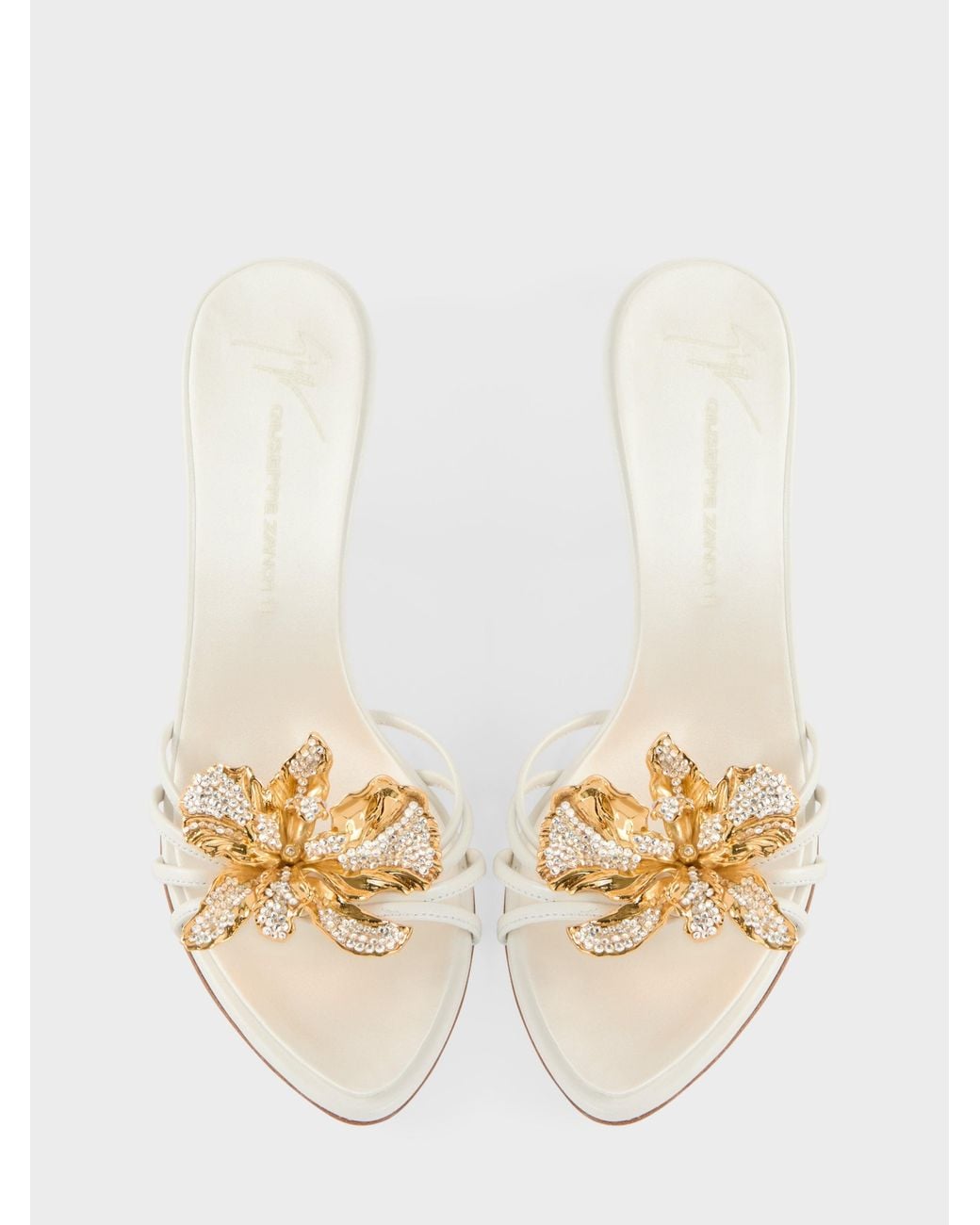 Giuseppe Zanotti Natural Orchid Crystal Mule 90