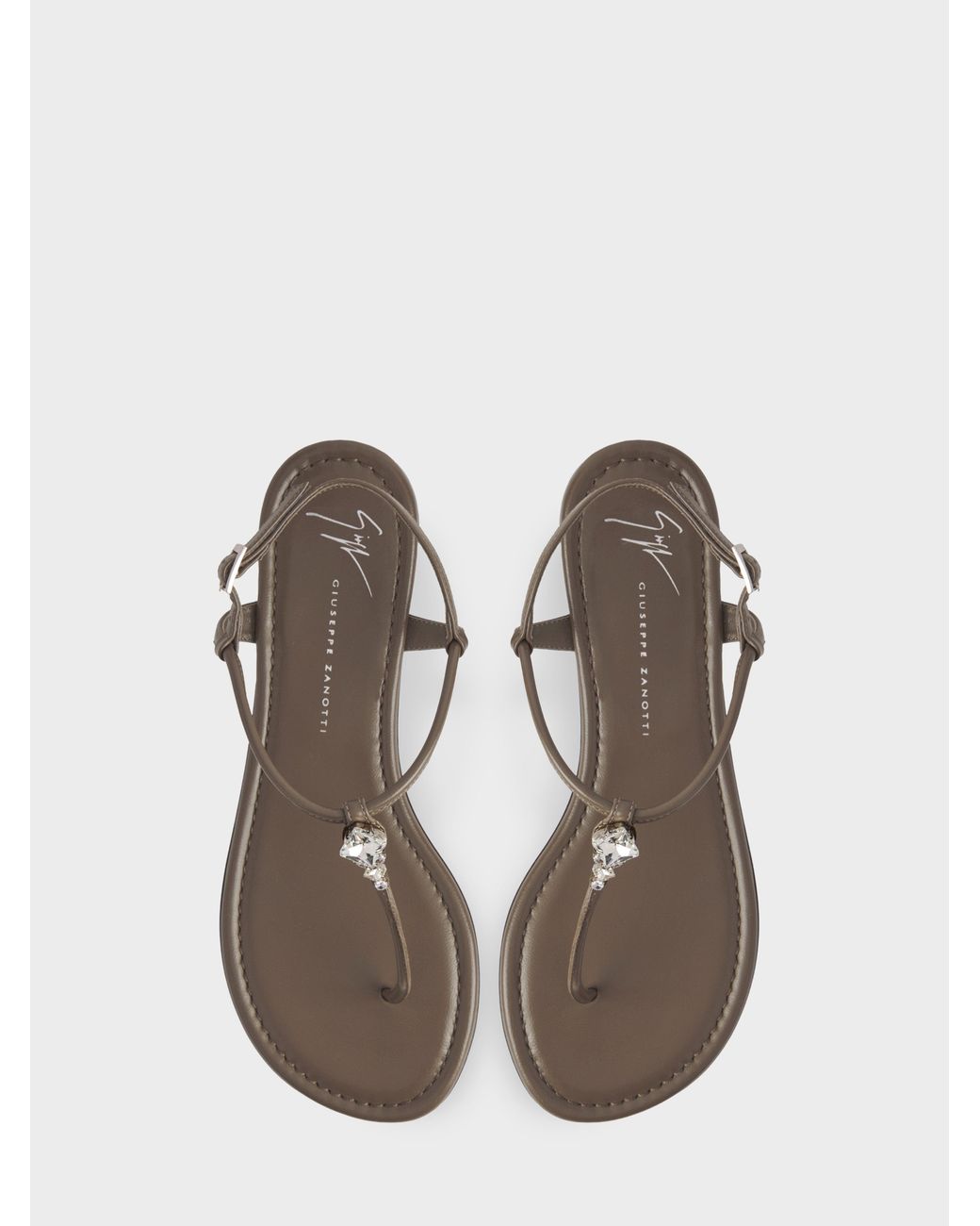 Giuseppe Zanotti White Anyelle Flat Sandal