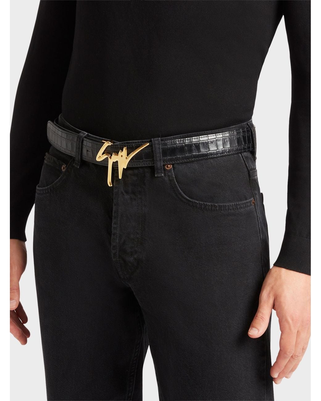 Giuseppe Zanotti White Giuseppe Belt for men